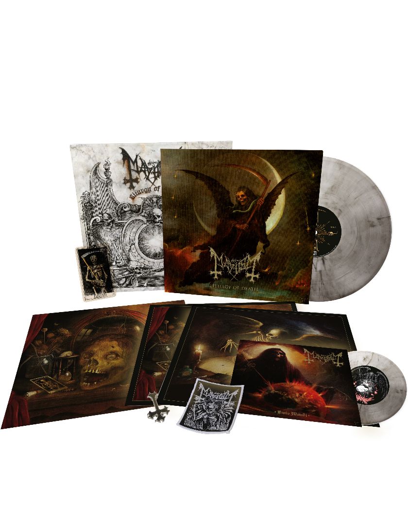Mayhem - Liturgy of Death - Deluxe Clear/Black Marbled LP+7" Vinyl Box Set