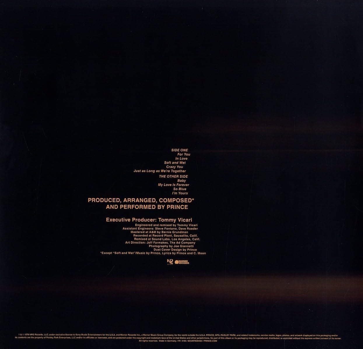 Prince - For You - Vinyl