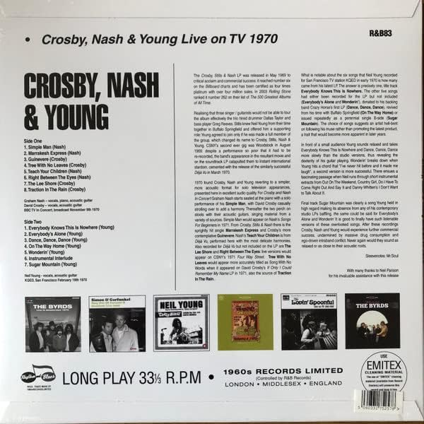 Crosby, Nash & Young - Live on TV 1970 - Vinyl