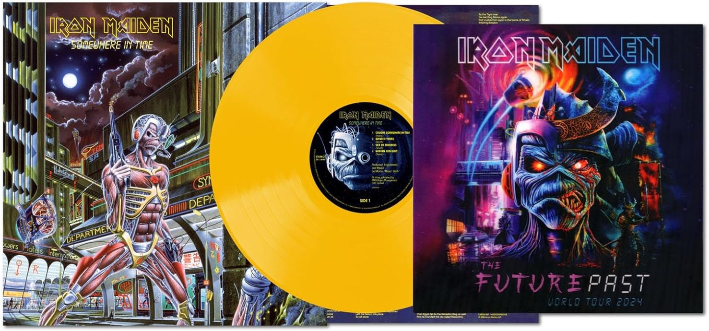 Iron Maiden - Somewhere In Time - Limited Edition Yellow Vinyl With Tour Lenticular