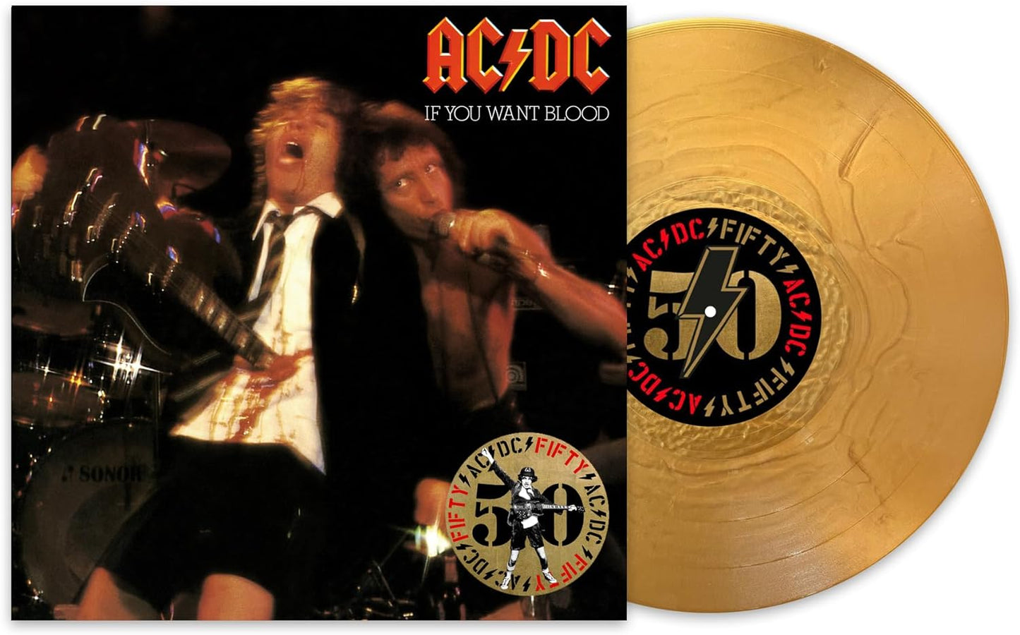 AC/DC - If You Want Blood You've Got It (50th Anniversary) Gold Vinyl