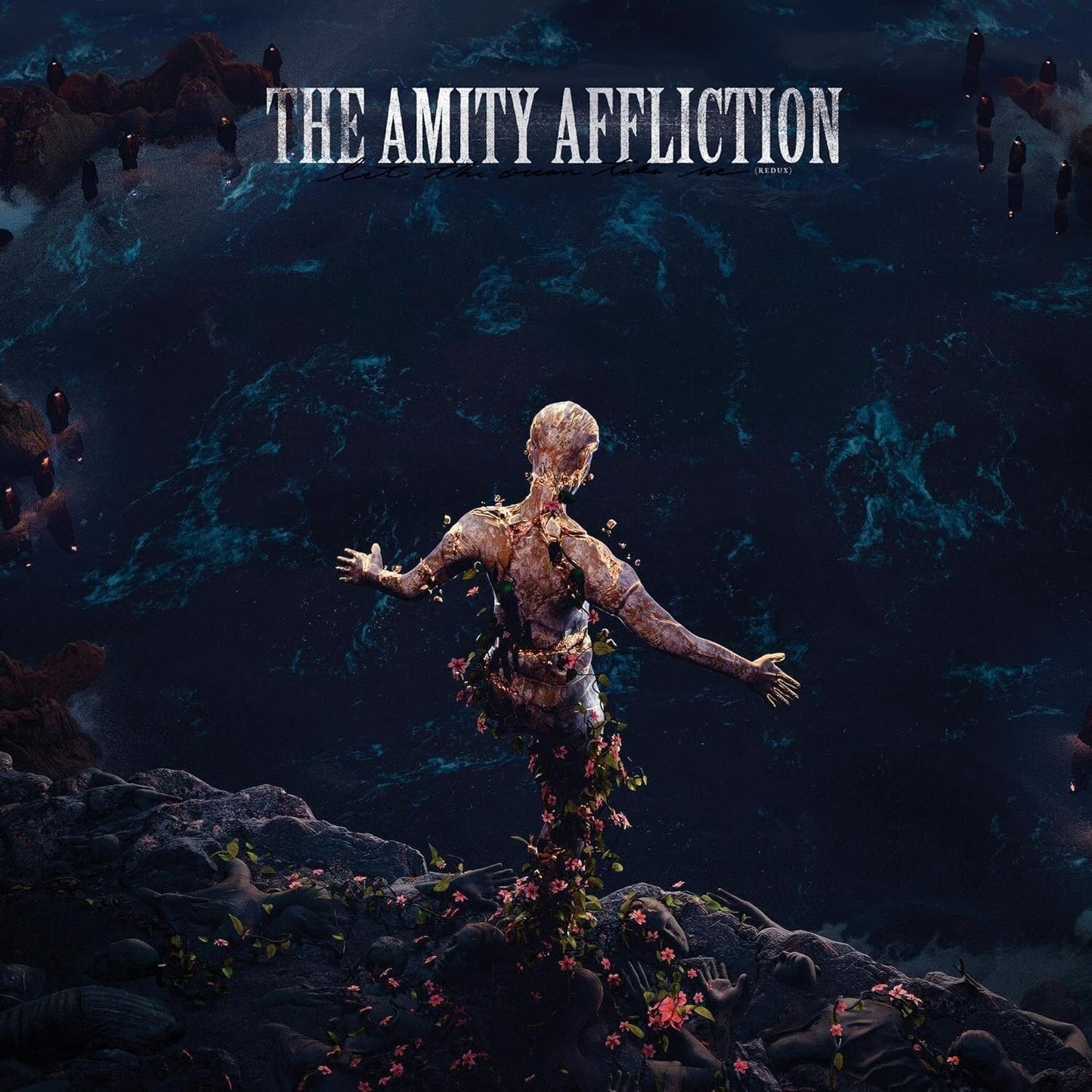 The Amity Affliction - Let The Ocean Take Me (Redux) Sea Blue w/ White Splatter Vinyl