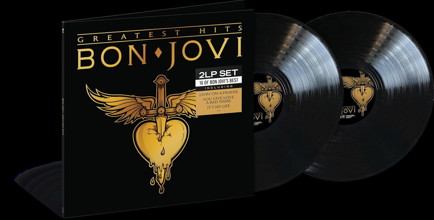 Bon Jovi - Greatest Hits - 2LP Limited Edition Gold Splatter Vinyl