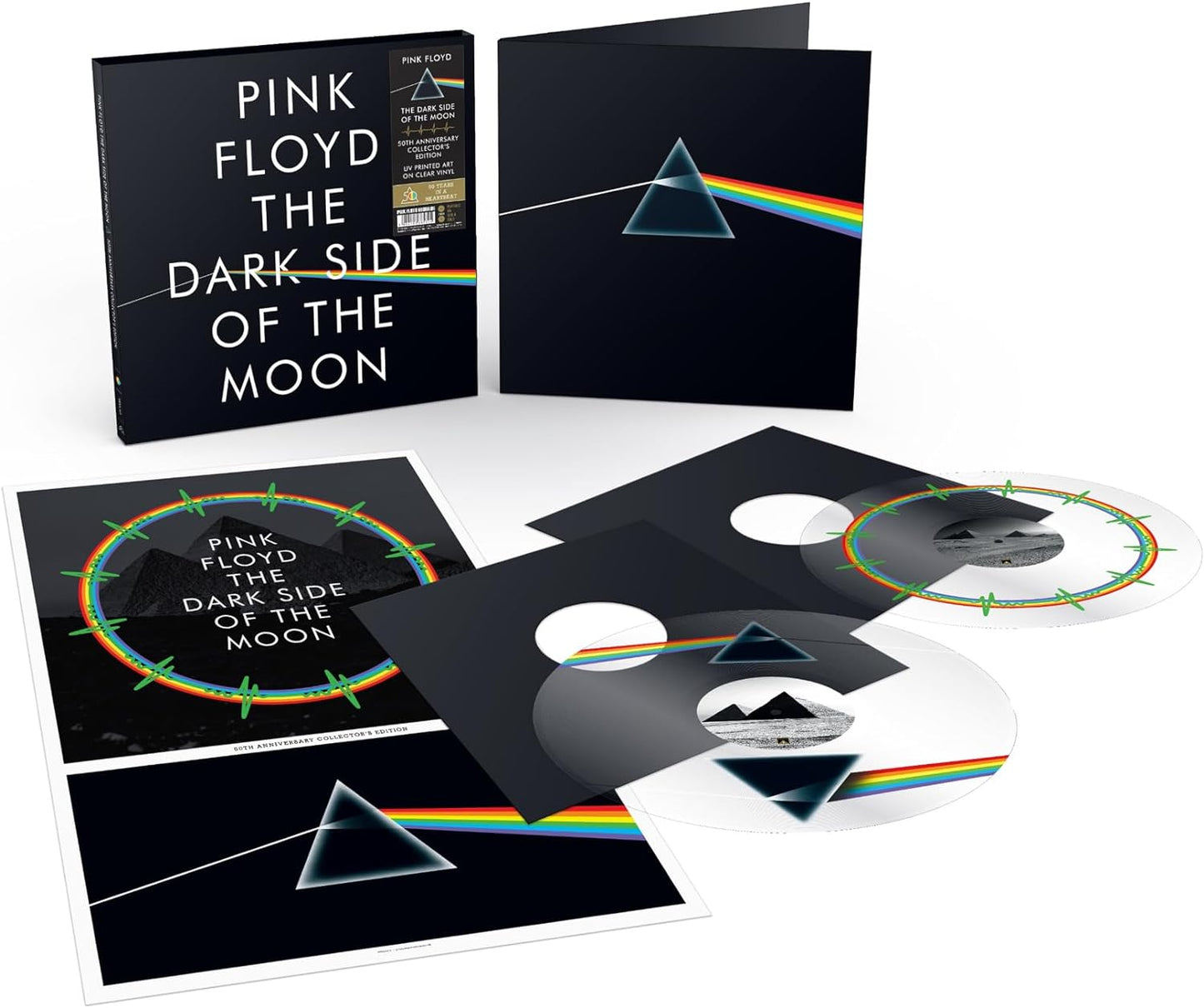 Pink Floyd - Dark Side Of The Moon : 50th Anniversary Collectors Crystal Clear 2LP Vinyl