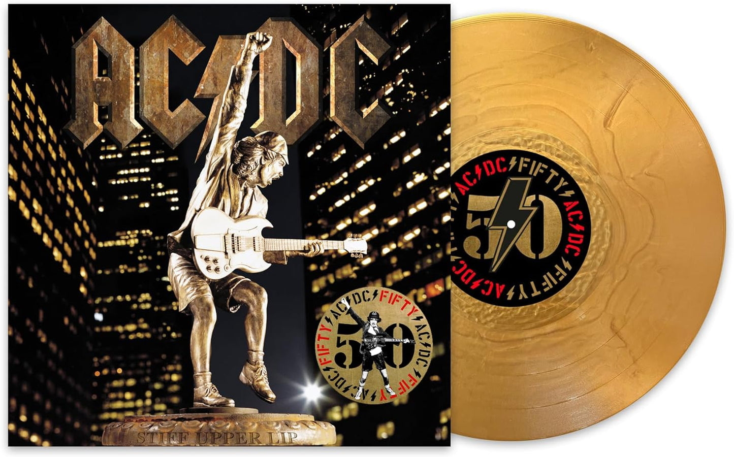 AC/DC - Stiff Upper Lip : 50th Anniversary gold vinyl re-issue