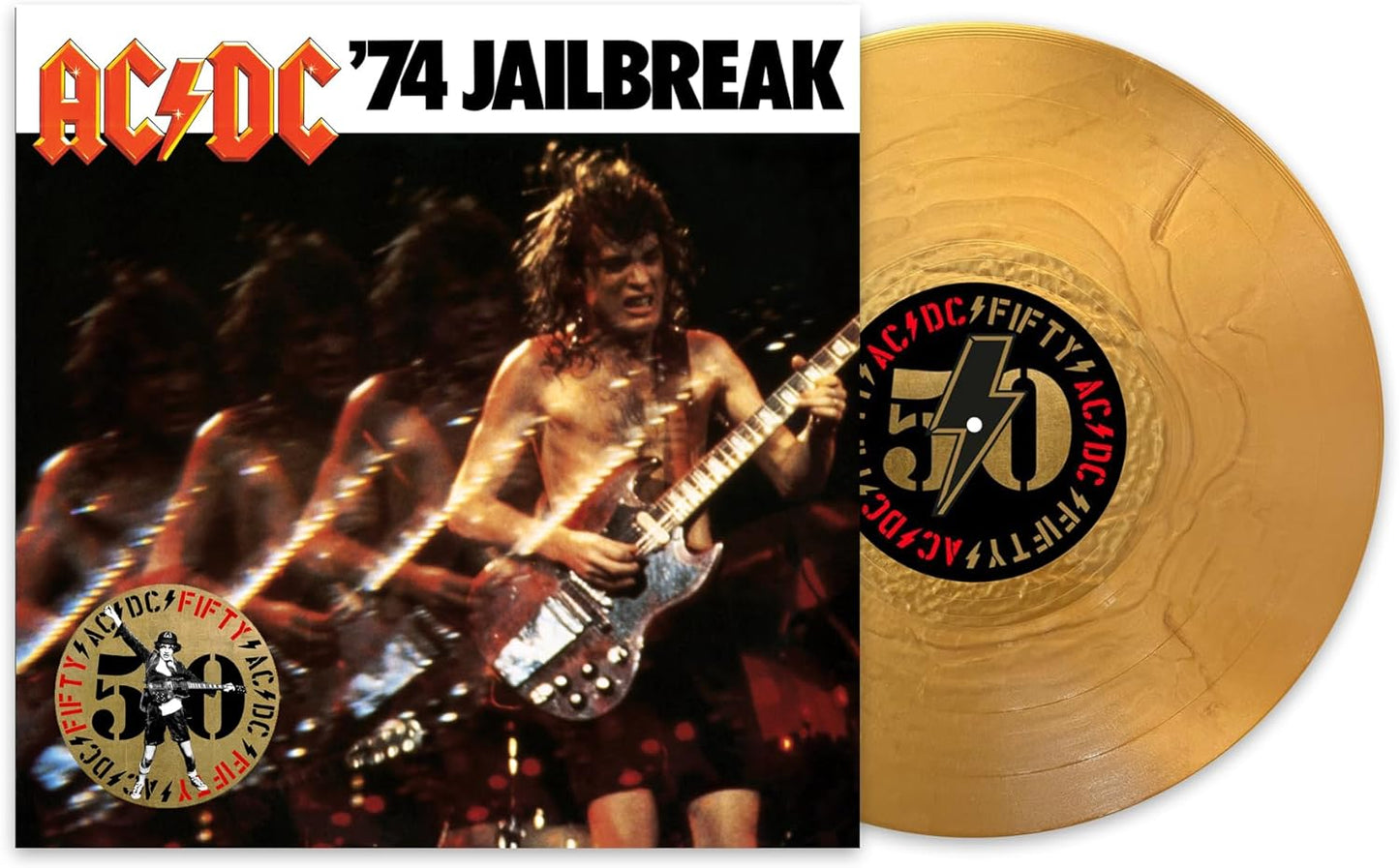 AC/DC - 74 Jailbreak : 50th Anniversary gold vinyl re-issue