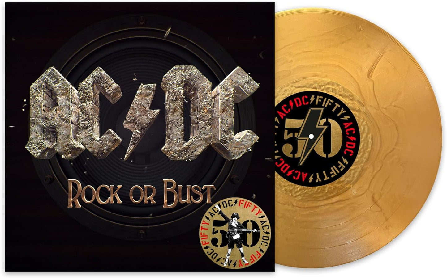 AC/DC - Rock Or Bust : 50th Anniversary gold vinyl re-issue
