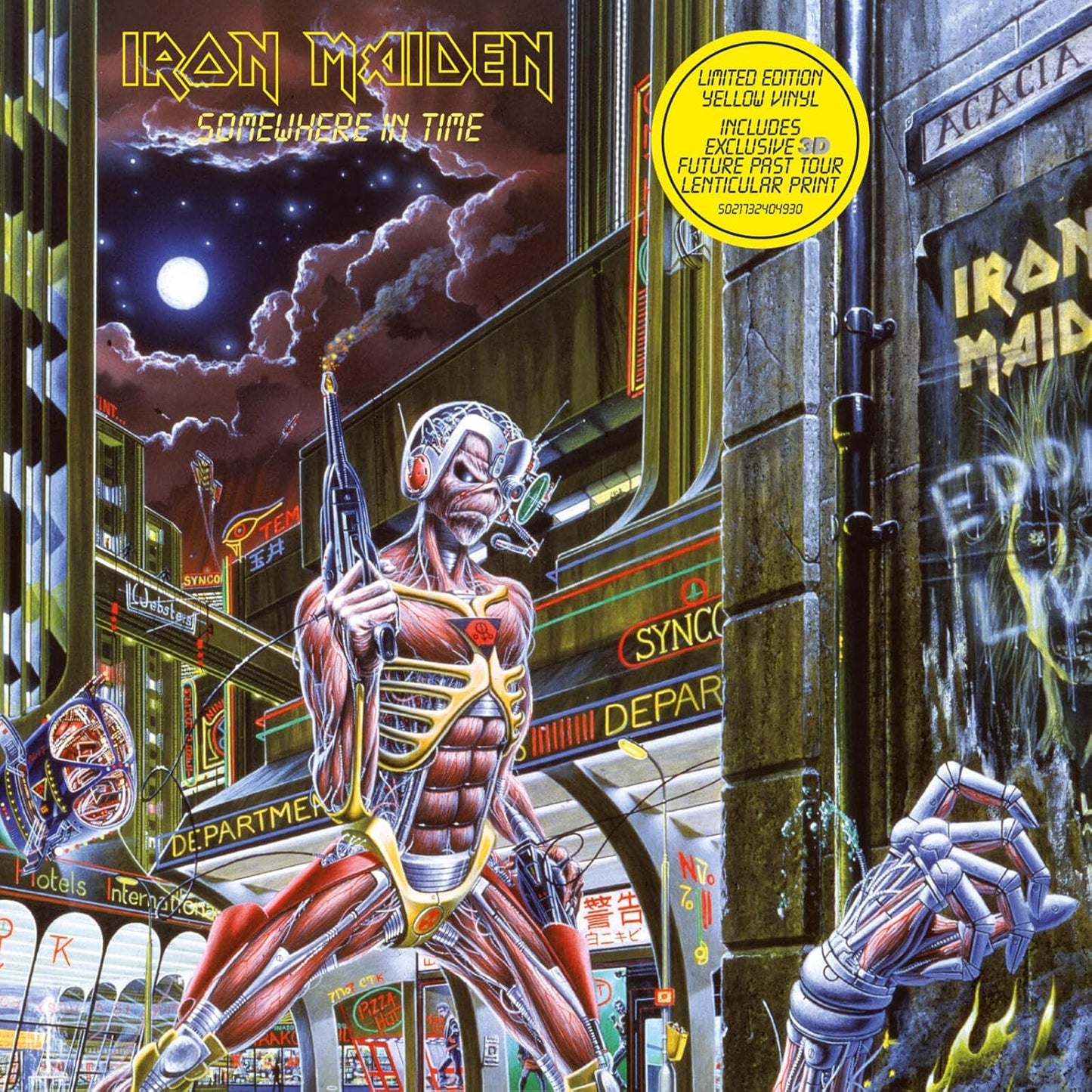 Iron Maiden - Somewhere In Time - Limited Edition Yellow Vinyl With Tour Lenticular