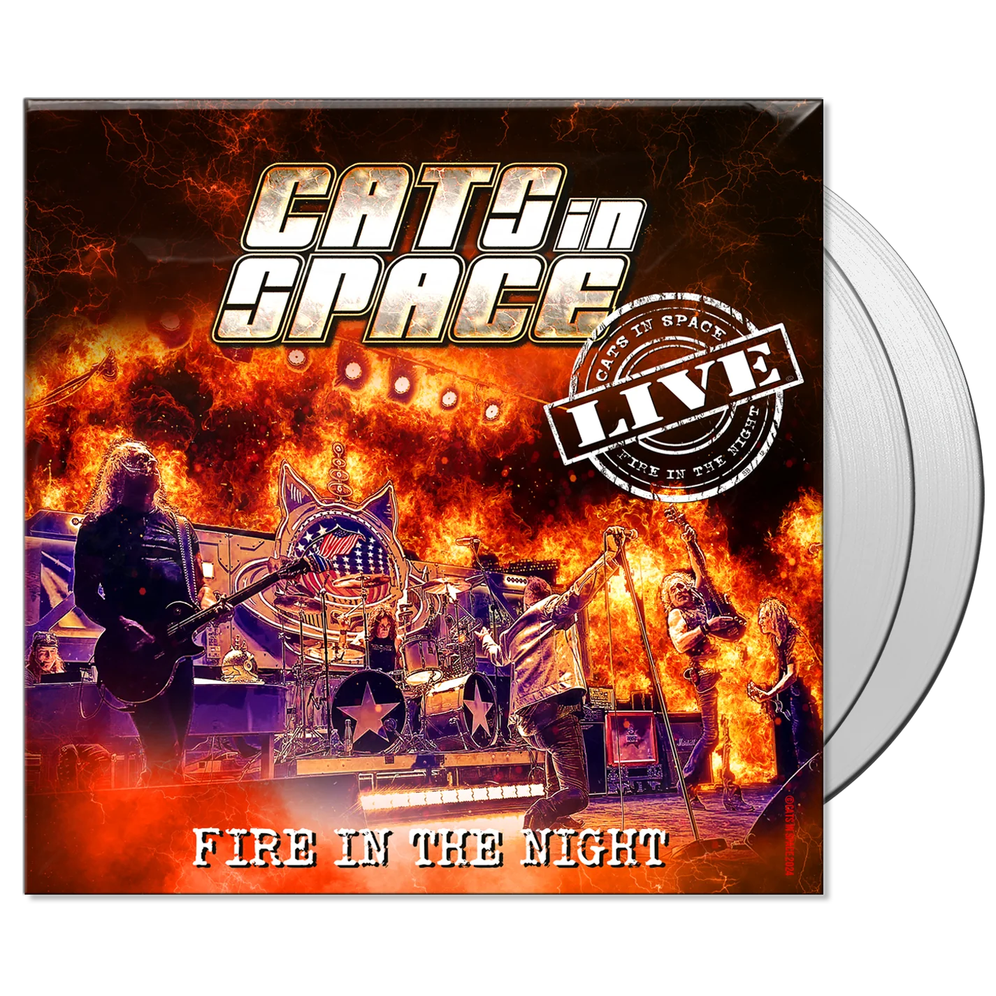 Cats In Space - Fire In The Sky-Live: Limited 2LP Spotlight White Vinyl