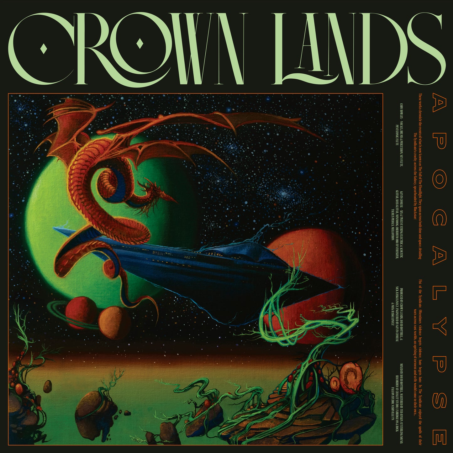 Crown Lands - Apocalypse - 140g Neon Yellow Vinyl