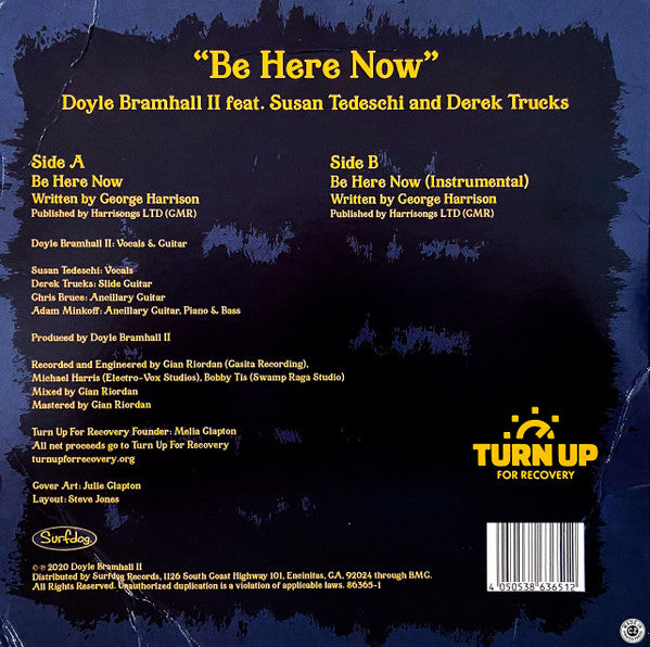 Doyle Bramhall II Ft. Susan Tedeschi & Derek Trucks – Be Here Now - 7" Vinyl