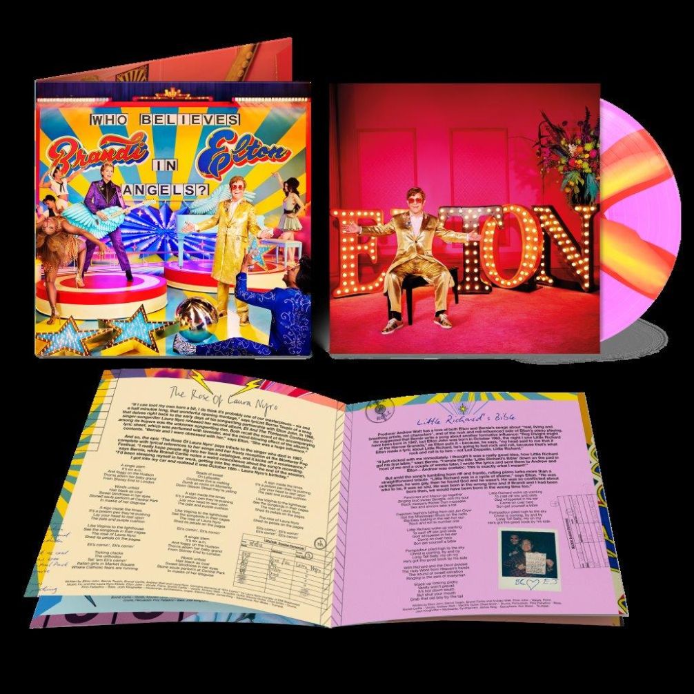 Elton John & Brandi Carlile - Who Believes In Angels? Limited Edition Pink Spiral Vinyl