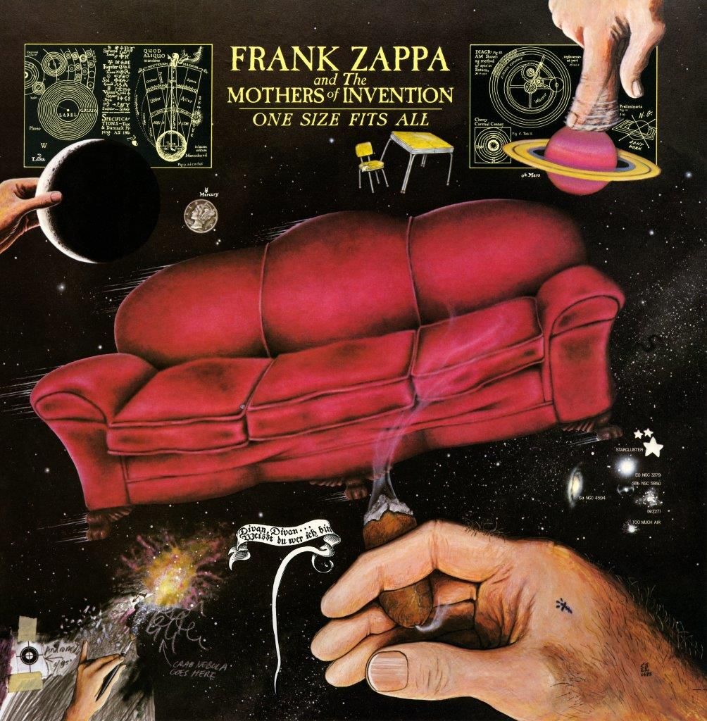 Frank Zappa - One Size Fits All - 2LP Black Glitter 50th Anniversary Vinyl