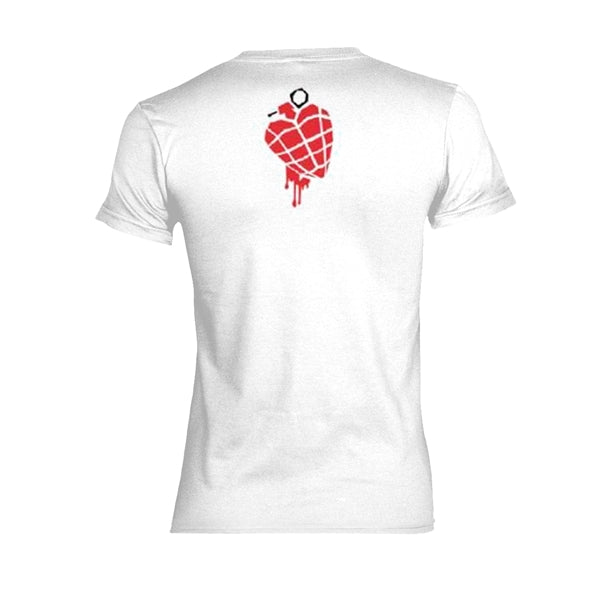 Green Day - American Idiot - White Girls Skinny T-Shirt (Large)