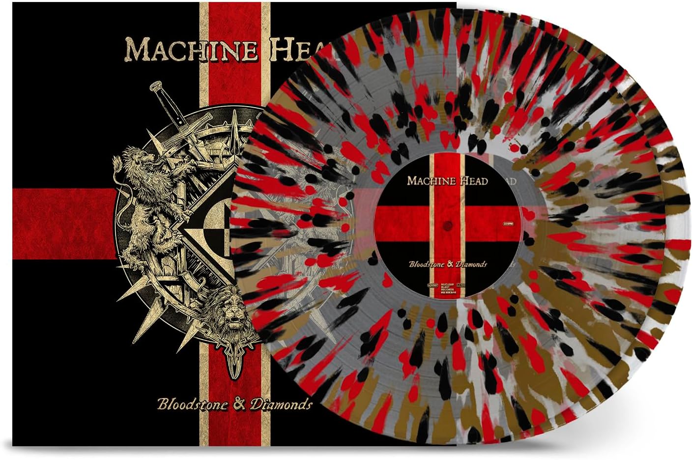 Machine Head - Bloodstone & Diamonds - CLEAR BLACK RED GOLD SPLATTER VINYL