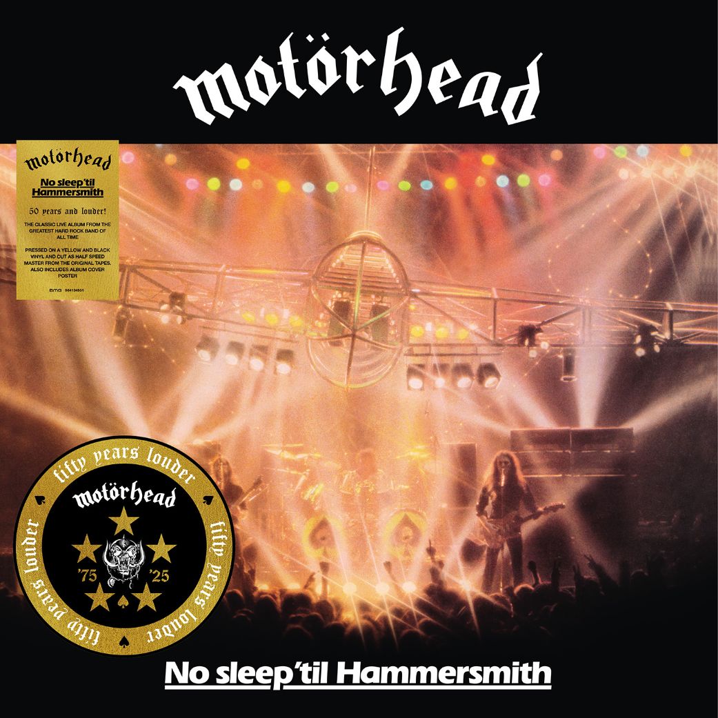 Motorhead - No Sleep 'Til Hammersmith (Live) (50th Anniversary Edition) - Yellow & Black Splatter Vinyl
