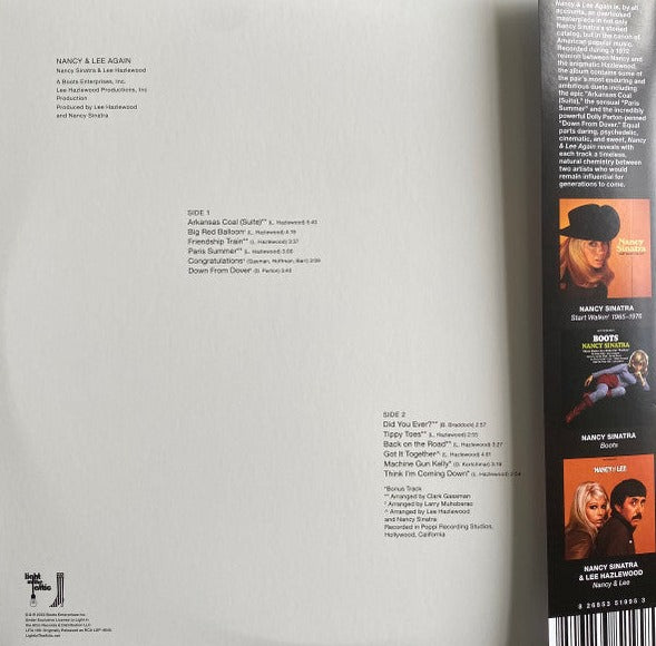 Nancy Sinatra & Lee Hazlewood - Nancy & Lee Again: Clear with White and Black Vinyl