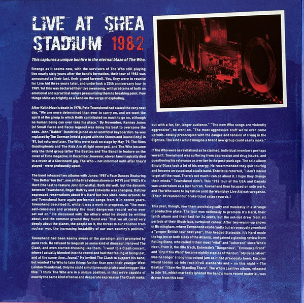 The Who - Live At Shea Stadium 1982 : 3LP Vinyl
