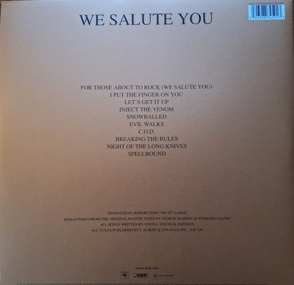 AC/DC - For Those About To Rock : 50th Anniversary Edition Gold Vinyl