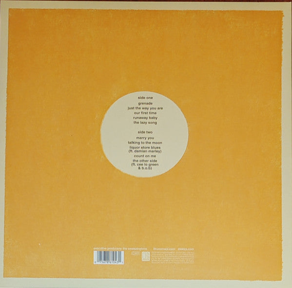 Bruno Mars - Doo-Wops & Hooligans: Translucent Yellow and Black Splatter Vinyl