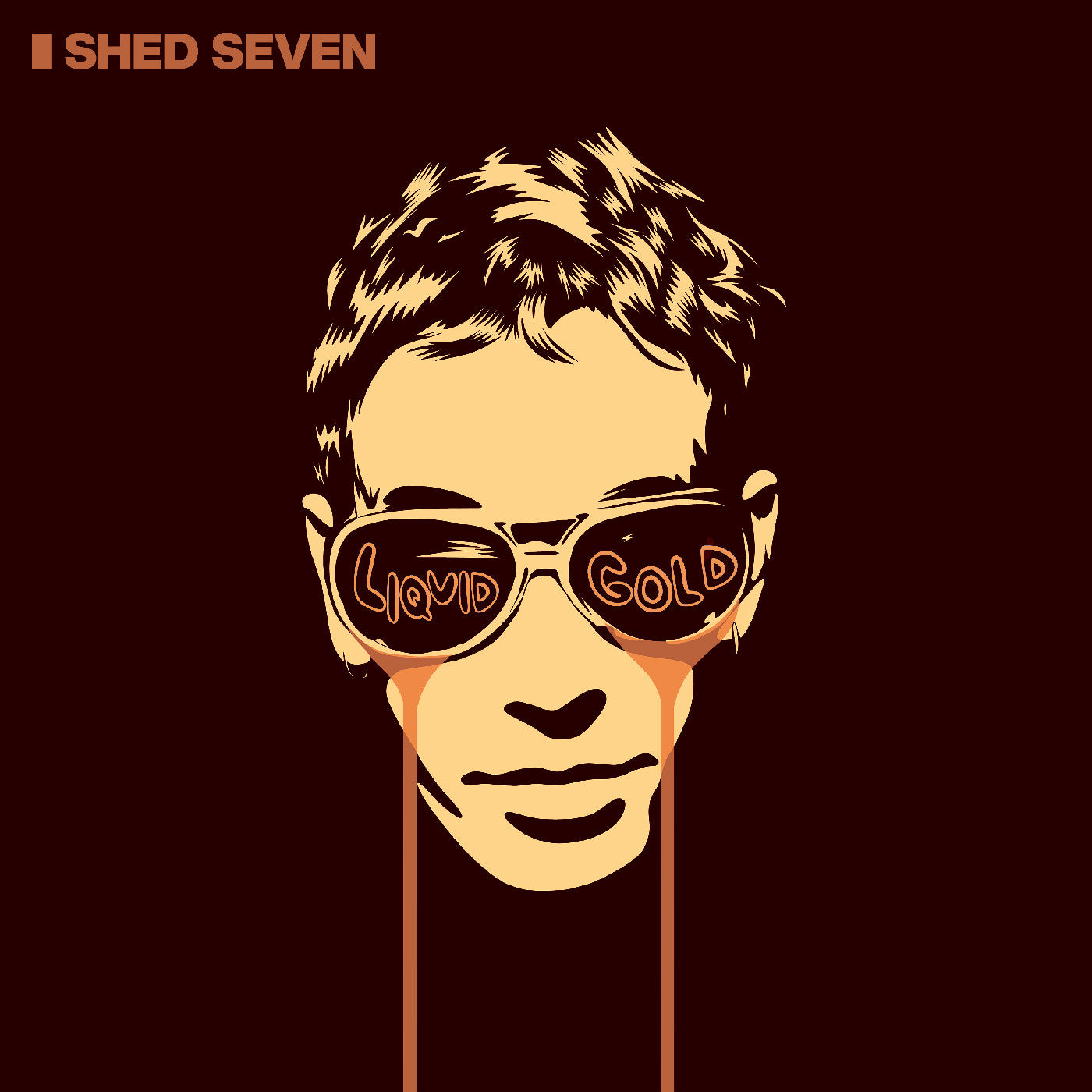 Shed Seven - Liquid Gold - Black / Red Marbled Vinyl