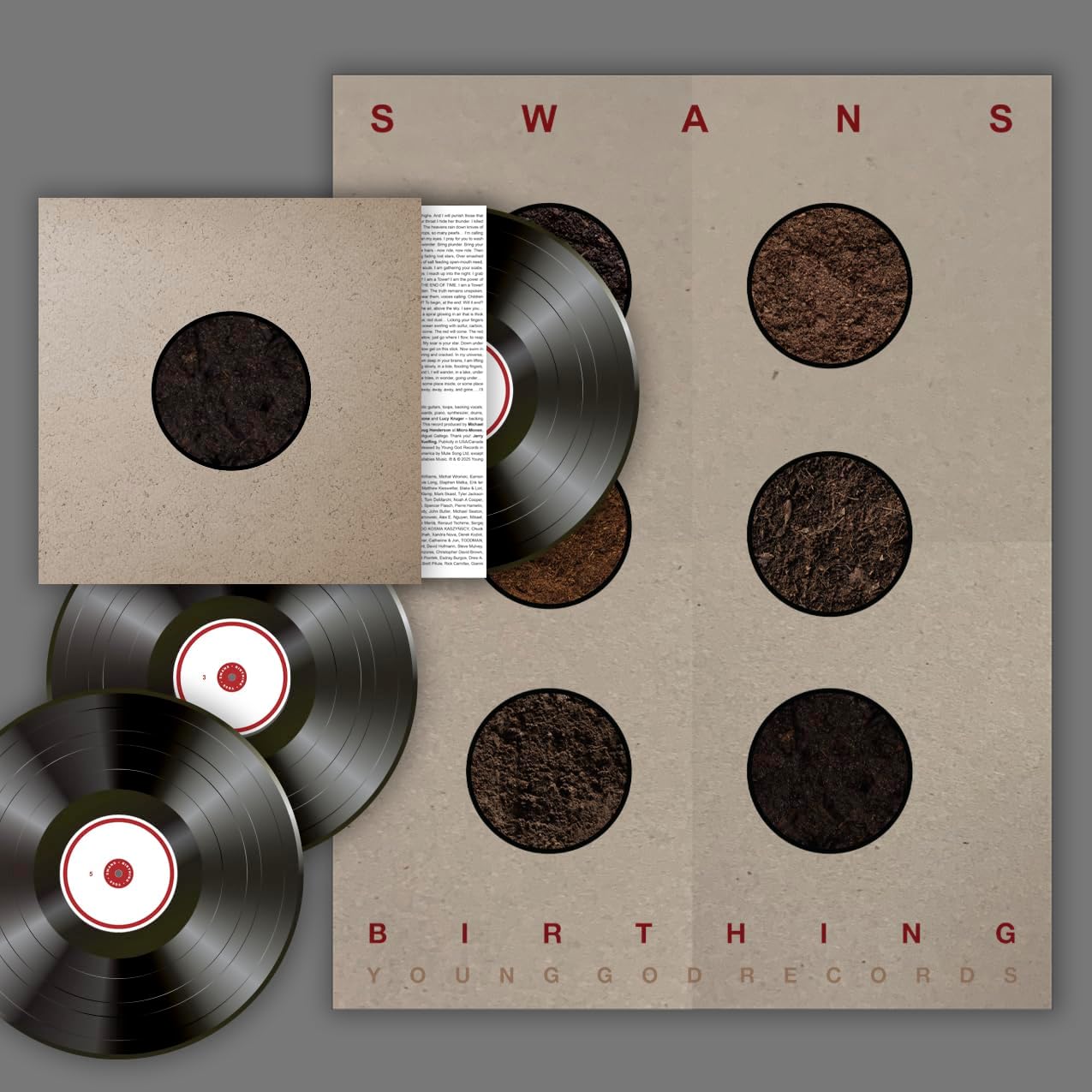 SWANS - BIRTHING - Limited Edition Triple Vinyl + DVD (Includes Poster)