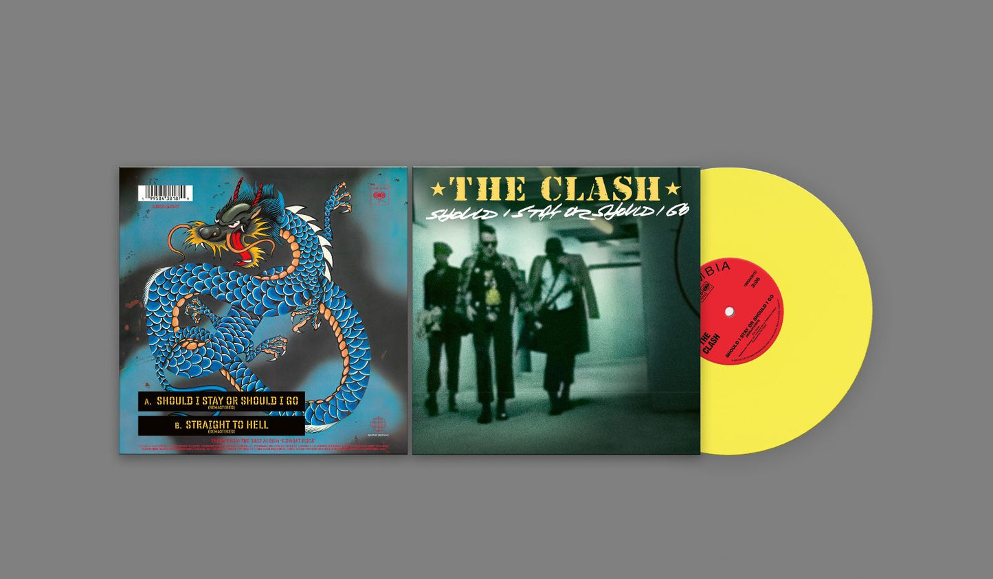 The Clash - Should I Stay Or Should I Go - Sunshine Yellow 7" Vinyl