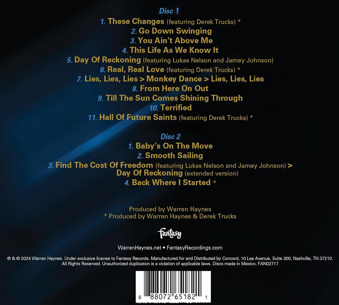 Warren Haynes - Million Voices Whisper - 2CD