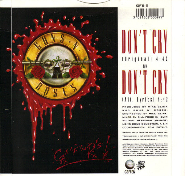 Guns N' Roses - Don't Cry - 7" Single