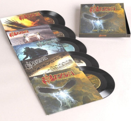 Saxon - Thunderbolt: The Singles : 5 x 7" Vinyl Box Set