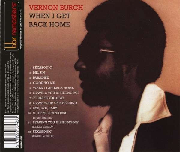 Vernon Burch - When I Get Back Home - Remastered CD