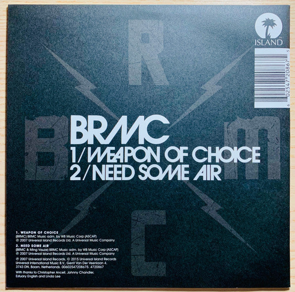 Black Rebel Motorcycle Club - Weapon Of Choice / Need Some Air (7", RSD, Single)