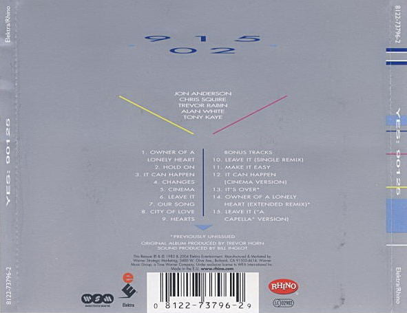 Yes - 90125 - Remastered CD