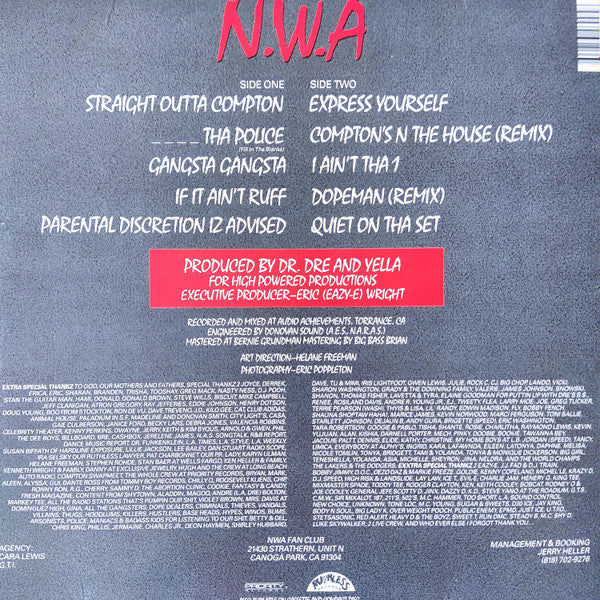 N.W.A. - Straight Outta Compton : Vinyl