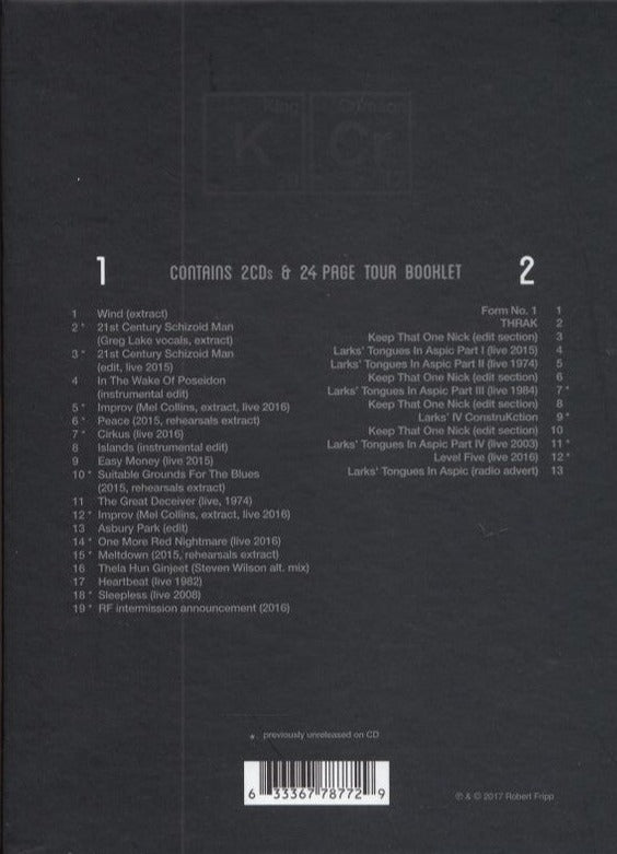 King Crimson - The Elements (2017 Tour Box) : 2CD