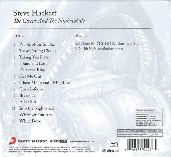 Steve Hackett - The Circus And The Nightwhale - Limited CD + Blu-ray