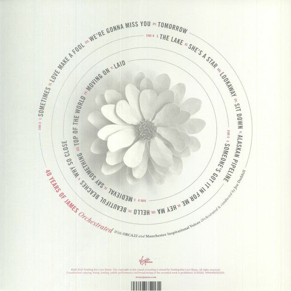 James - Be Opened By The Wonderful (40 Years Orchestrated) 2LP White Vinyl