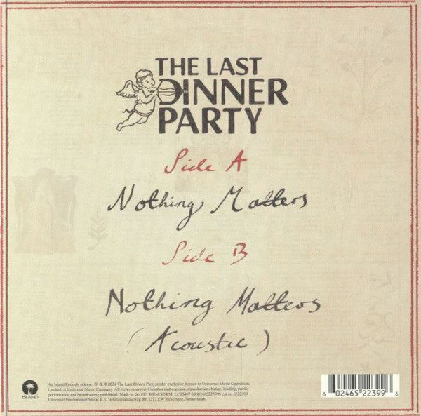 The Last Dinner Party - Nothing Matters : Limited 7" Clear Vinyl