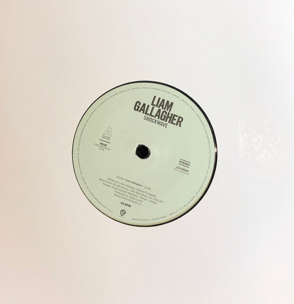 Liam Gallagher - Shockwave : Limited Single Sided, Etched 7" Vinyl