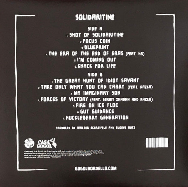 Gogol Bordello - Solidaritine - Limited Blue Vinyl