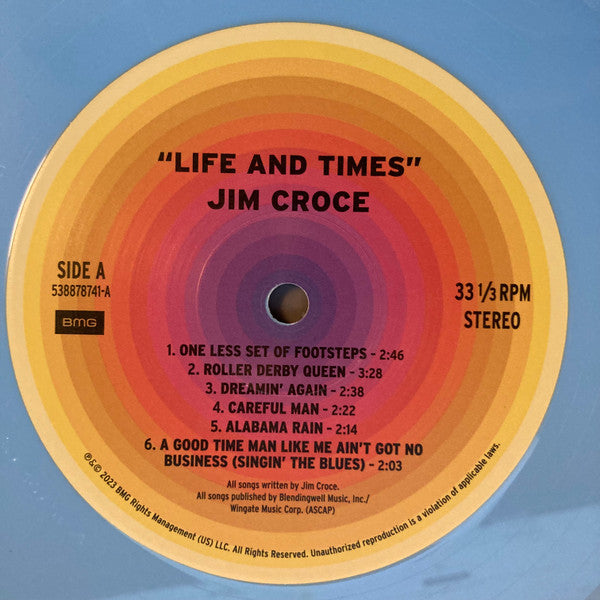 Jim Croce - Life And Times: 50th Anniversary Remastered Blue Vinyl
