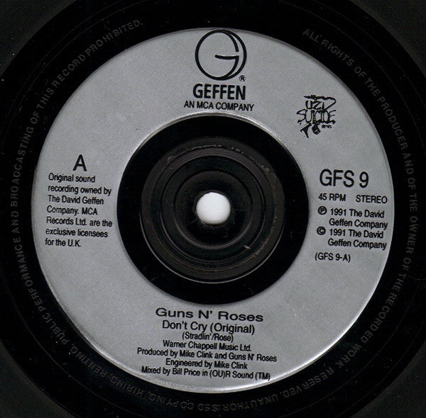 Guns N' Roses - Don't Cry - 7" Single