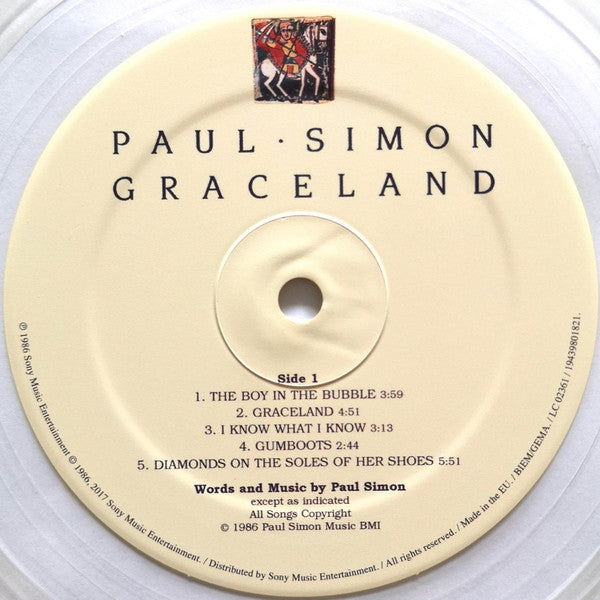 Paul Simon - Graceland: Limited Transparent Clear Vinyl