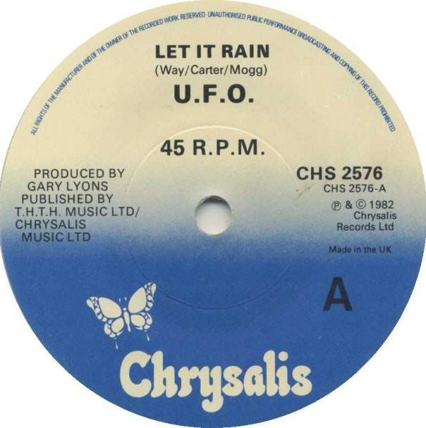 UFO (5) - Let It Rain (7", Cle)