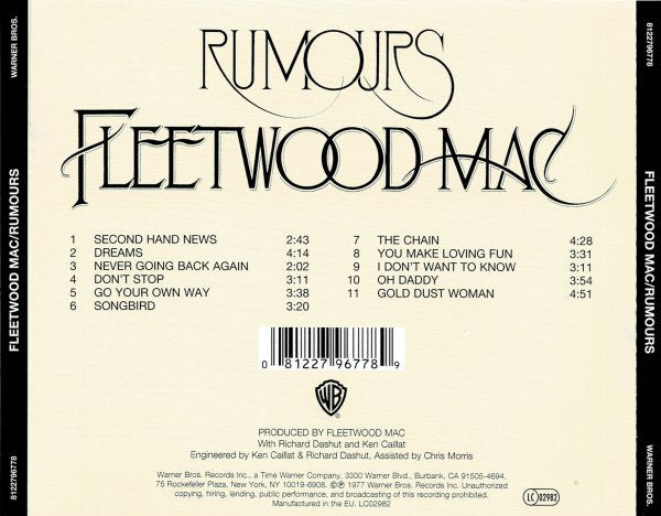 Fleetwood Mac - Rumours : Remastered CD