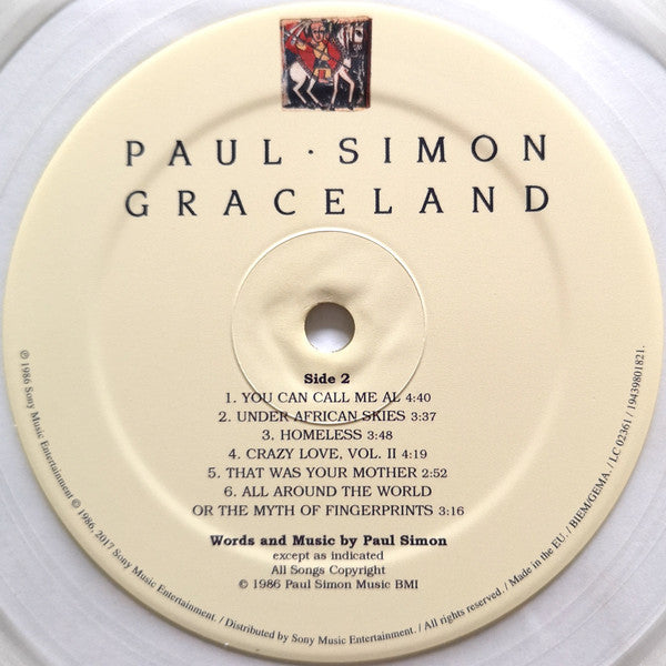 Paul Simon - Graceland: Limited Transparent Clear Vinyl
