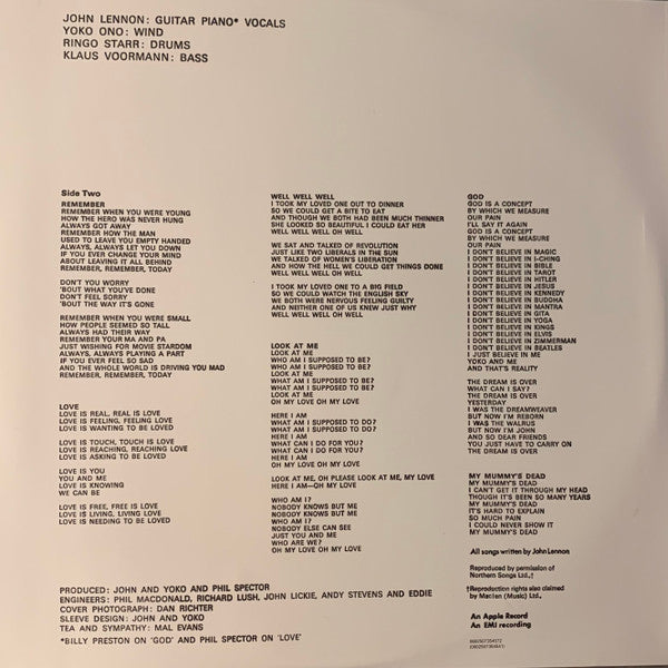 John Lennon / Plastic Ono Band - 2LP Ultimate Mixes, Vinyl
