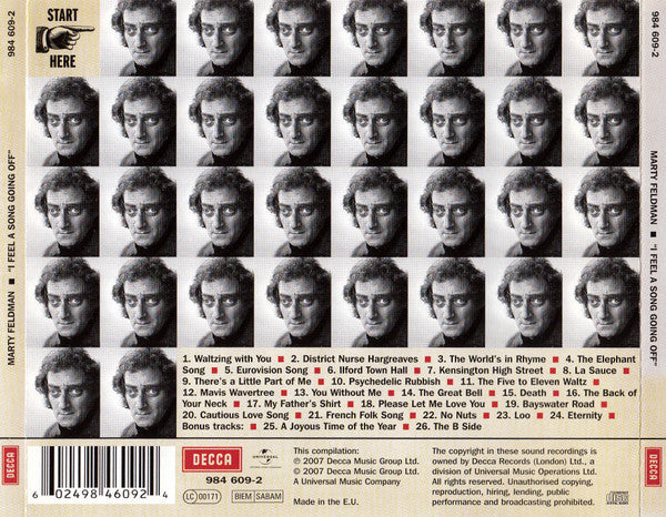 Marty Feldman (2) - I Feel A Song Going Off (CD, Album)