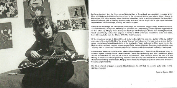 Kevin Coyne - Nobody Dies In Dreamland: Home Recordings 1972 (CD, Album)