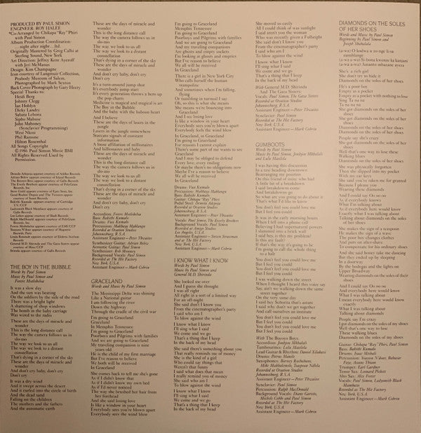 Paul Simon - Graceland: Limited Transparent Clear Vinyl